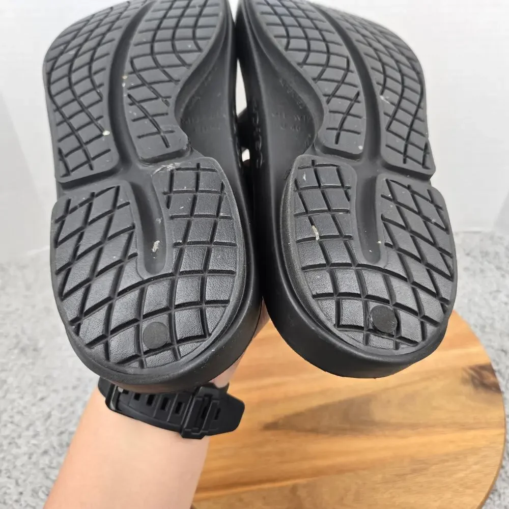 Oofos Mens 13 Ooriginal Black Recovery Comfort Casual Daily Sandals Flip Flop